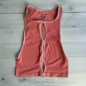 Urban Outfitters Out From Under Coral Pink Stretch Crop Top M/L